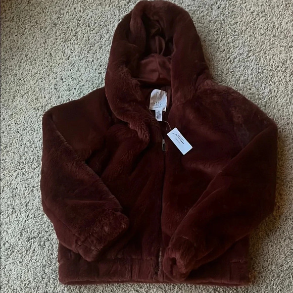 Women's Faux Fur Jacket in Brown - Picture 4 of 4